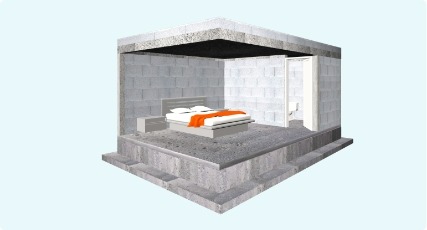 Cuanto cuesta contruir un cuarto con baño completo construido con block hueco y losa maciza